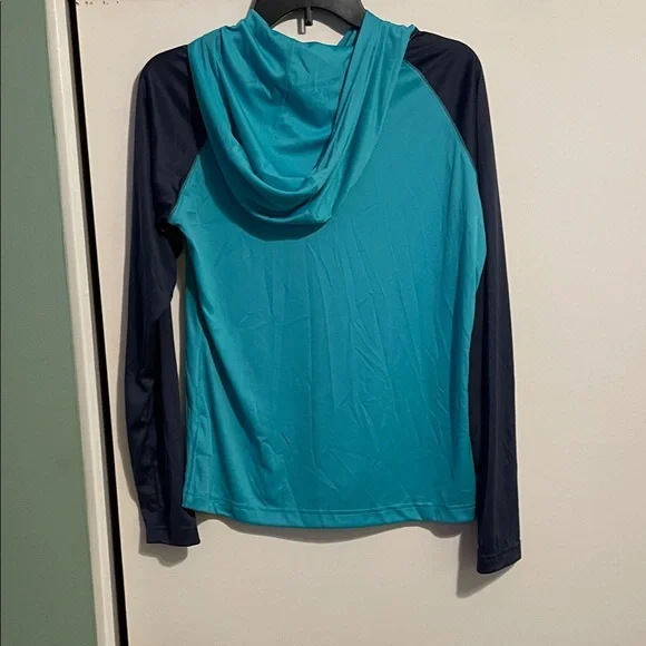 Columbia Blue and Dark Blue Performance Hoodie - Picture 4 of 4